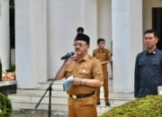 Bupati Rum Pagau Pimpin Apel Awal Tahun