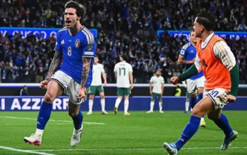 Italia Kalahkan Irlandia Utara 2-0, Gli Azzurri Jaga Asa ke Piala Dunia