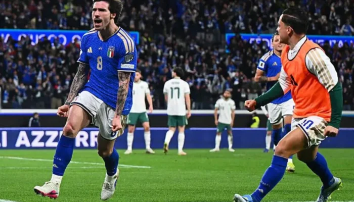 Italia Kalahkan Irlandia Utara 2-0, Gli Azzurri Jaga Asa ke Piala Dunia