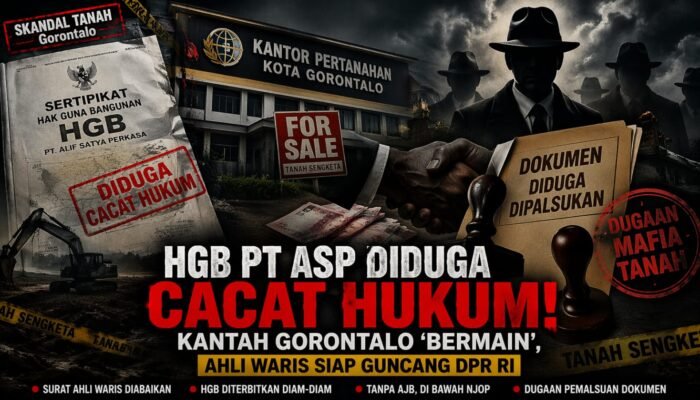 HGB PT ASP Dipersoalkan, Kantah Kota Gorontalo Dinilai Abaikan Aduan Ahli Waris